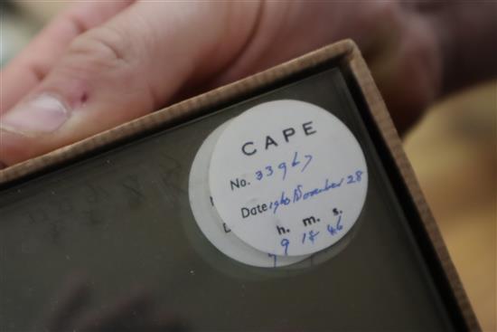 A collection of approximately 100 astronomical glass plates from Greenwich and ? Observatories